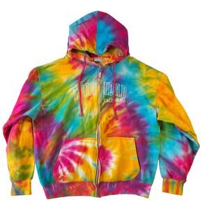 Esy Women Sweatshirt Jacket M Multicolor Hoodie Full Zip Trinidad California